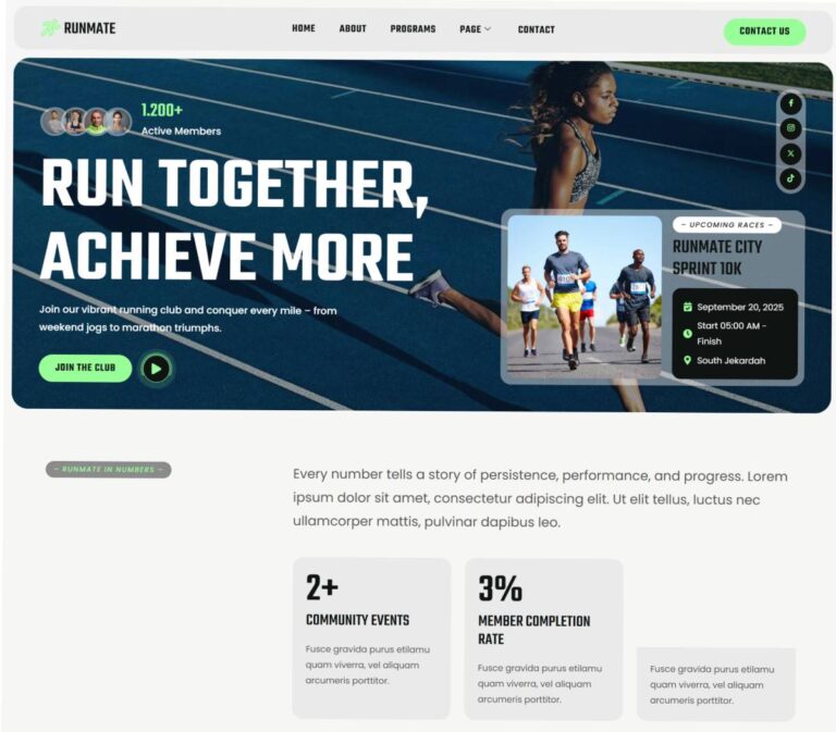 creation site internet sport Runmate